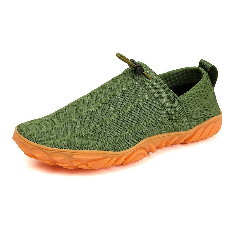 Outdoor Versatile Barefoot Breathable Sweat-Absorbent Fly-Knit Sports Shoes Running Exercise Daily Walking Couple Fitness Wide-Toe Shoes - Image 1