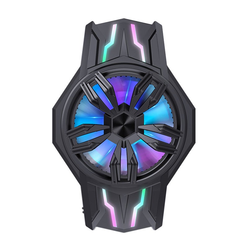 S1-3030 Semiconductor Cell Phone Cooler RGB Mobile Phone Radiator Mini Smartphone Cooling Fan Low Noise for Game Movie Live Streaming Vlog Support 68-93mm Wide Phones - Image 1