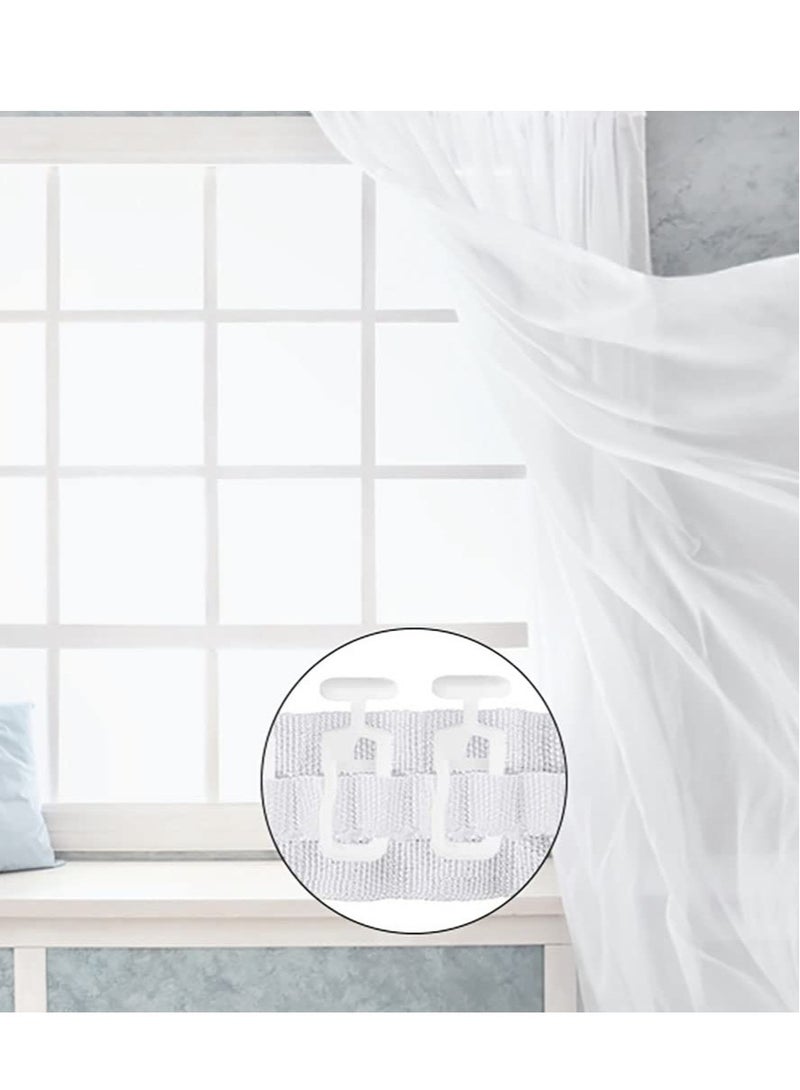 100 Pcs Curtain Hooks for 11mm Curtain Rails - Sliding Curtain Clips and Glider Hooks for Easy Drape Hanging and Door Curtains  - Image 4