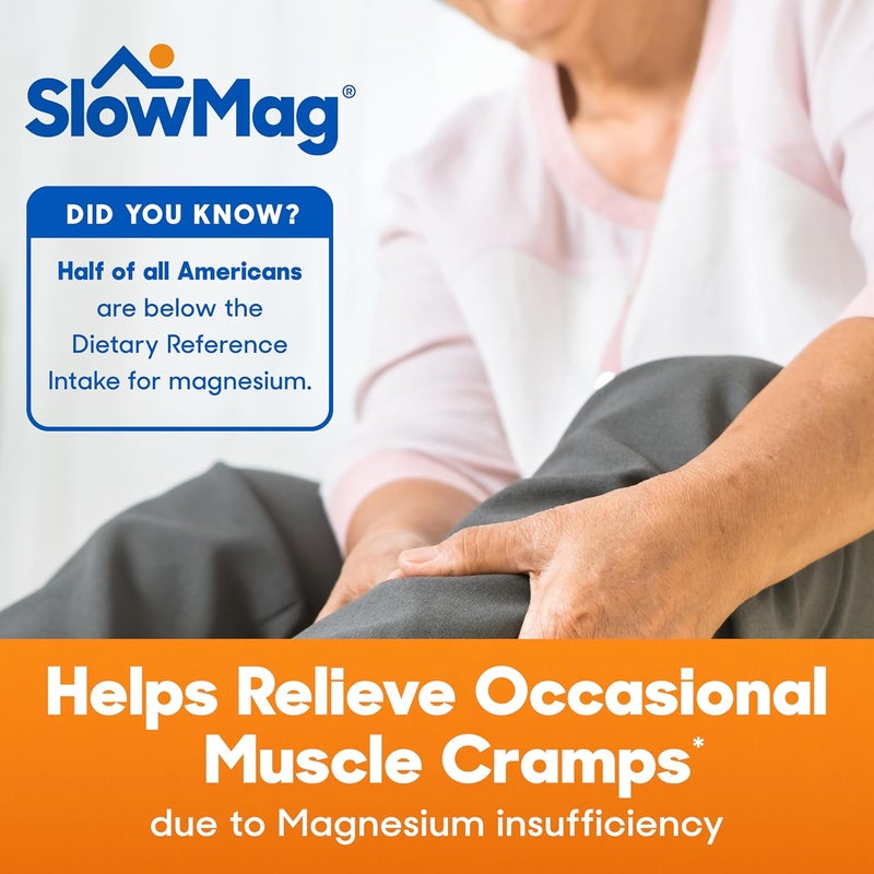 Slow-Mag سلوماج ماغ عضلات + قلب مكمل كلوريد المغنيسيوم مع الكالسيوم، 60 حبة - Image 5