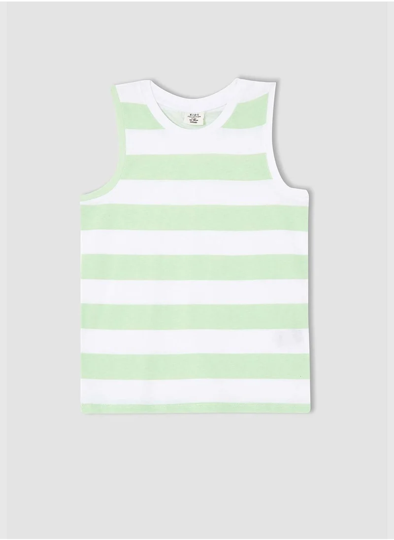 DeFacto Side Stripped Sleeveless Knit T-Shirt