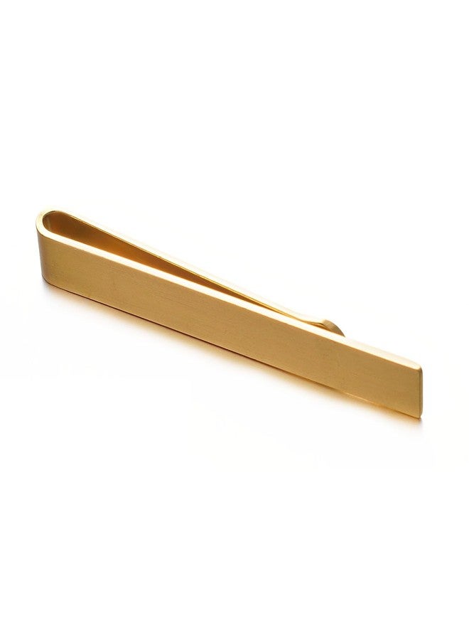 Yoursfs Brushed Tie Clips for Men Skinny Tie Clip Simple Business Gold Color Tie Bar For Father Husband Bridegroom - Image 4