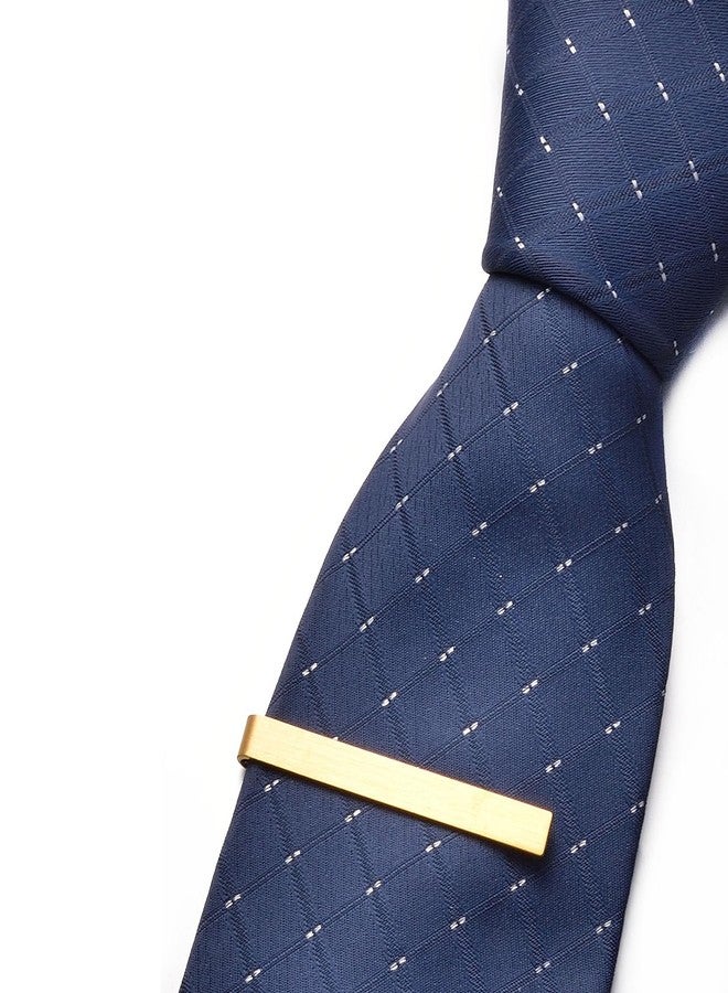 Yoursfs Brushed Tie Clips for Men Skinny Tie Clip Simple Business Gold Color Tie Bar For Father Husband Bridegroom - Image 3