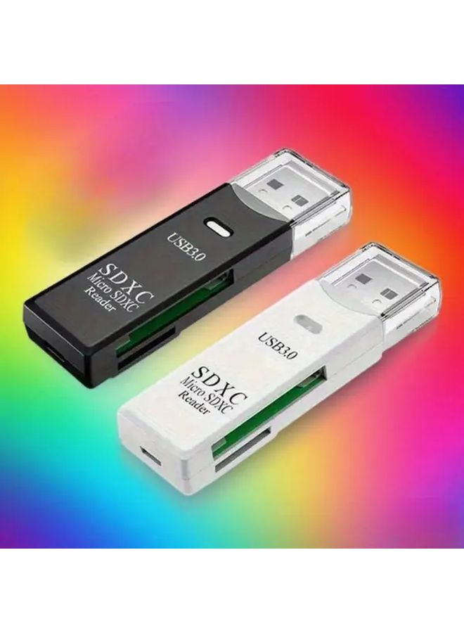 HF30 Black 6 In 1 USB C Card Reader Adapter High Speed Compact For Mobile Phone - Image 1