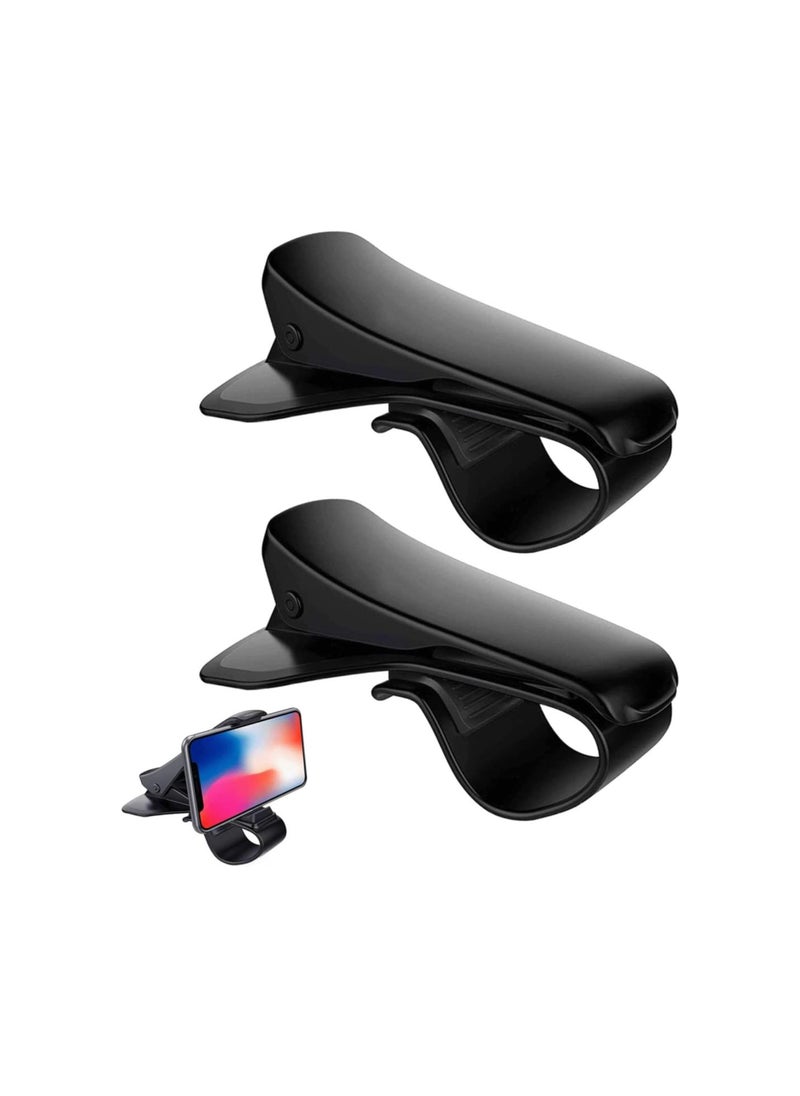 Generic - Car Phone Clip Holder, 2pcs Universal Dashboard Mounts, Non-Slip Silicone with Alligator Teeth, Easy to Install, Adjustable Arm, Compatible with All Smartphones - Image 1