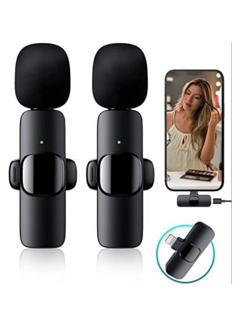 2 PCS Professional Wireless Lavalier Microphone for iPhone iPad only - Image 1