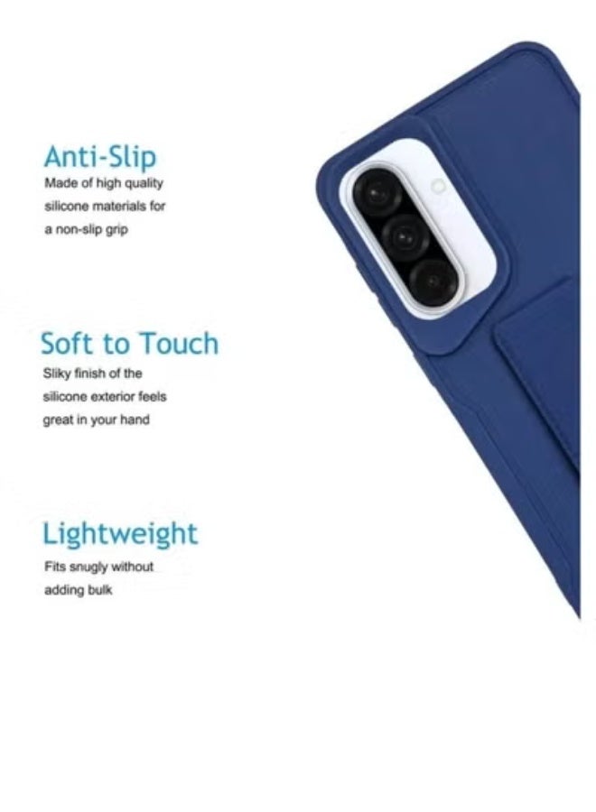 TIGER Samsung Galaxy A36 Case Cover | 3 in 1 Shockproof Back Cover with Magnetic Ring Holder & Kickstand | Anti-Slip Slim Protective Design | Magnetic Car Mount Compatible | Durable Grip-Enhanced Phone Case for Daily Use – Blue - Image 4
