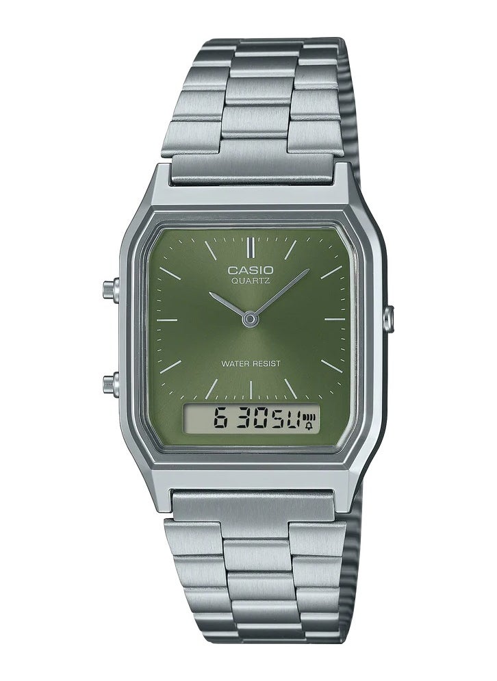 CASIO VINTAGE UNISEX ANALOG DIGITAL WATCH AQ-230A-3AMQYDF  - Image 1