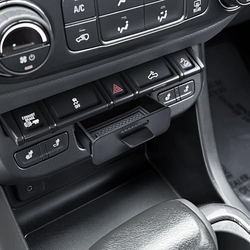 TACOBRO Center Console Hidden Drawer Organizer Compatible with 2015–2022 Chevy Colorado & GMC Canyon with Heated Seat Buttons, Secret Cubby Storage Tray Coin Holder Interior Accessories - Image 1