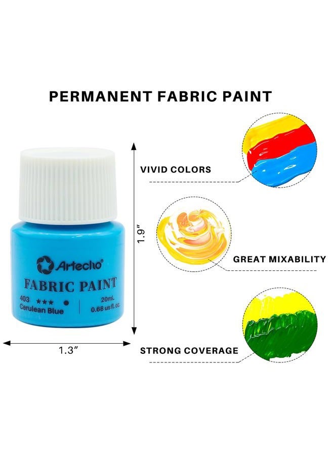 Artecho Fabric Dye 8 Colours, 20 ml / 0.7 oz Fabric Paint for Clothing, Permanent, Furniture Upholstery - Image 4