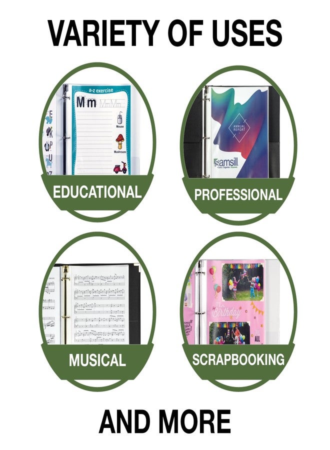 سامسيل عبوة سامسيل من 500 غلاف حماية للأوراق شديدة التحمل، شفافة تمامًا، مقاس 8.5 × 11 بوصة، مناسبة للمجلدات ذات 3 حلقات، مقاس الرسائل، فتحات معززة، غلاف شفاف للمستندات، تحميل علوي، خالية من الأحماض - Image 5