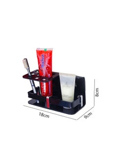 SHREE HANS FASHION Home Kitchen Studio Easy Stick On Self Adhesive Wall Mount Acrylic Toothbrush Holder Stand Tumbler Stand Organizer Rack for Home Premium Material Black  - Image 4