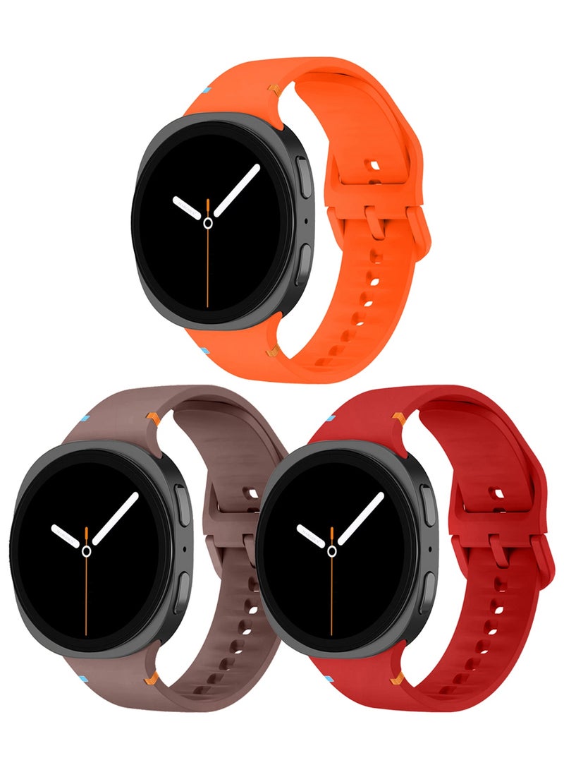 3Packs Sport Band for Galaxy Watch 8 40mm 44mm and Watch 8 Classic 46mm, Silicone Replacement Strap, M/L Size - Image 2