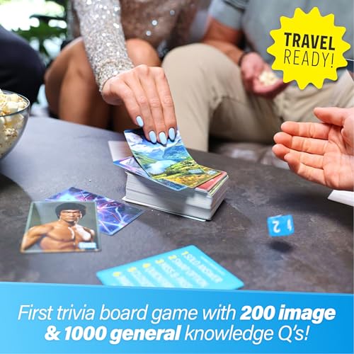 The World Game Super Trivia Game for Adults with 1200 Questions - Fun Board Game for Adults - Family Road Trip Travel Game for The Pursuit of Trivial Knowledge - Image 4