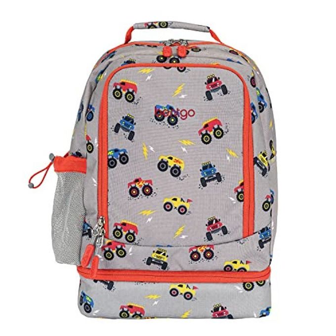 Bentgo Kids 2-in-1 Backpack & Insulated Lunch Bag Durable 16 Backpack & Lunch Container in Unique Prints for School & Travel Water Resistant, Padded & Large Compartments (Trucks) - Image 4