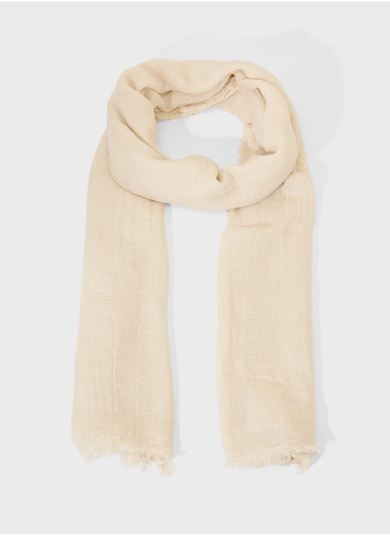 MANGO Frayed Edge Scarf