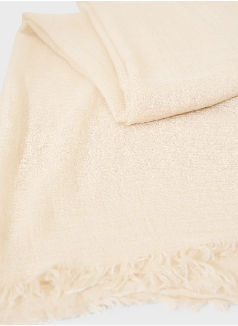 MANGO Frayed Edge Scarf