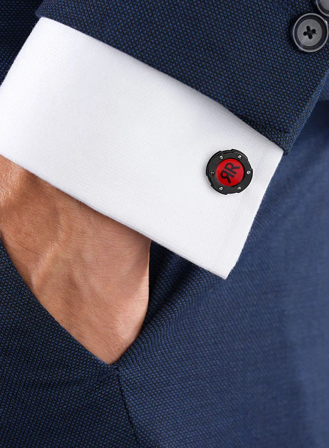 شيروتي 1881 Cuff 1 G Black Men's Cufflink â€“ Stylish and Refined Jewelry