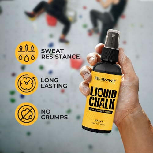 Elemnt Liquid Chalk for Gym | Chalk for Gym Hand Grip | Calisthenics, Weight Lifting, Power Lifting | Ideal for Workout, Gym, Rock Climbing & Crossfit | 200 ML (Pack of 2) - Image 4