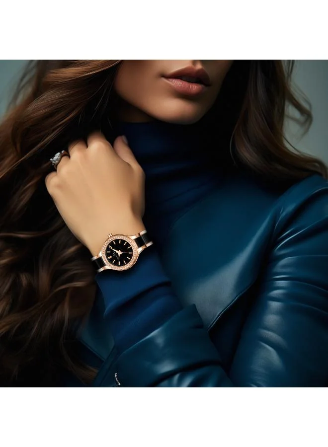 Kenneth Scott Black Women's Alloy+ceramic Analog Watch K23509-KCBB - 26 mm for Women | Best Price UAE