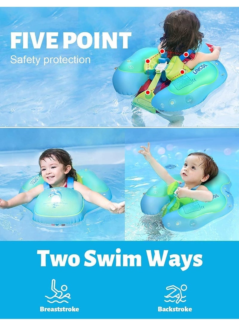 Inflatable Baby Pool Float - Sunshade, Secure Seat, Toddler Swimming Ring - Image 5