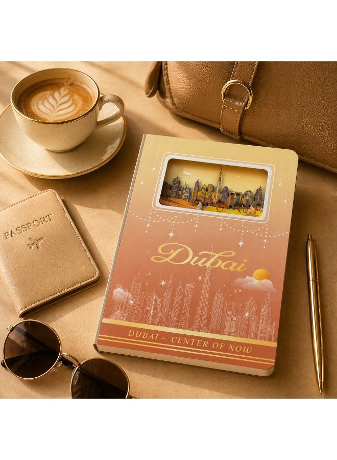Dubai Skyline 3D Papercut Notebook – Camel Desert Scene – UAE Souvenir Gift - Image 4