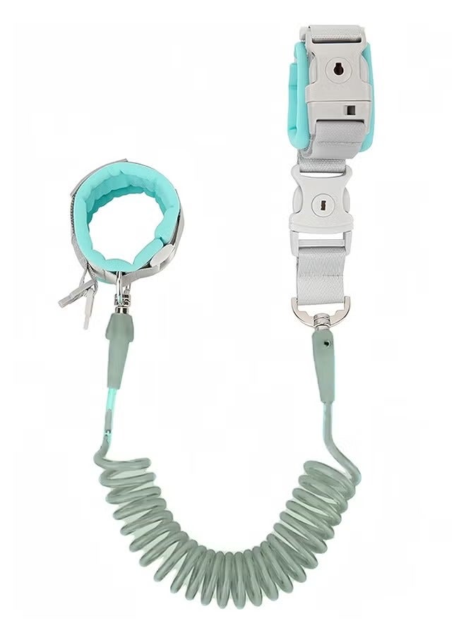 أفضل ذروة حبل جر للأطفال 2 في 1، حزام معصم مضاد للضياع، مناسب لحمل الأطفال الصغار، حبل جر للأطفال، حبل جر للأطفال الصغار، حزام معصم (أخضر 2.5 متر) - Image 2