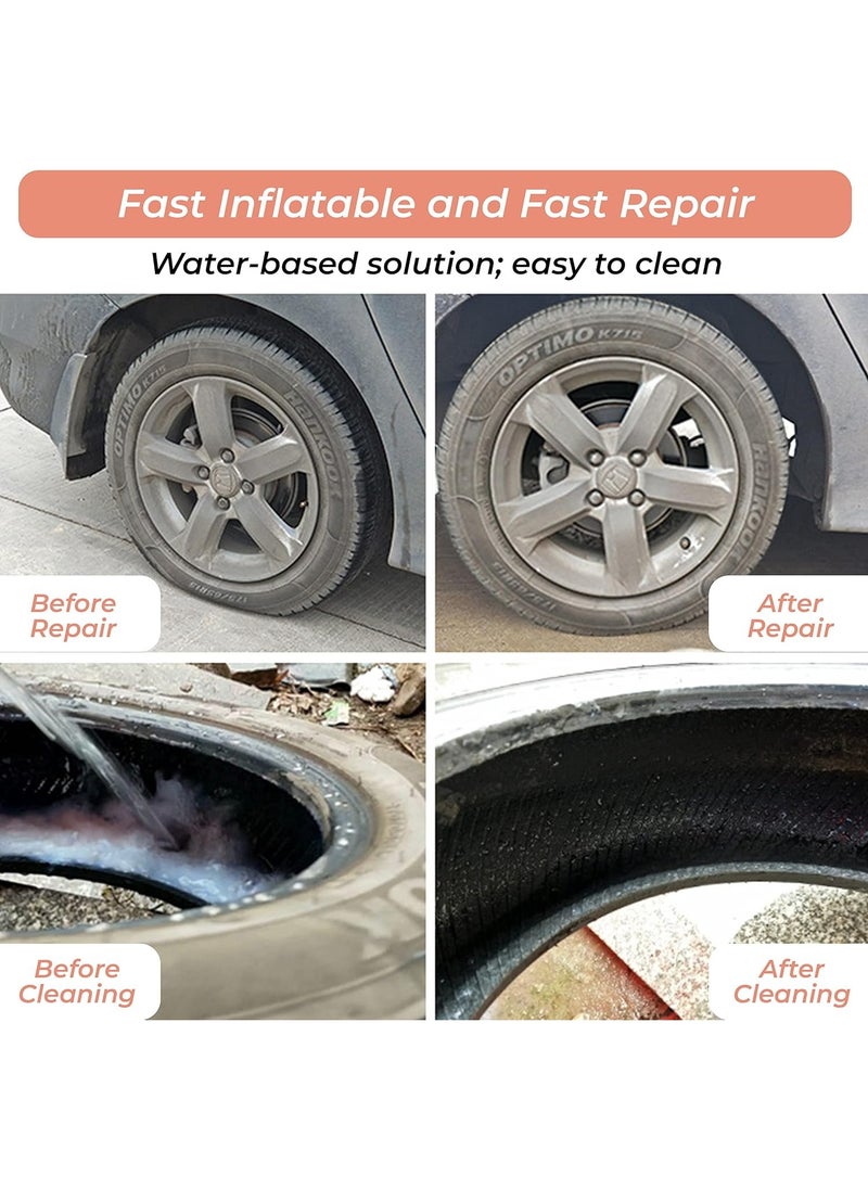 FLAMINGO Flamingo Tire Inflator & Tyre Sealant 450ml One Step Procedure Tyre Repair Kit for Cars, Motorcycles, and Electrical Bicycles| Emergency Tyre Puncture Repair | Tubeless Tyre 450ml  - Image 4