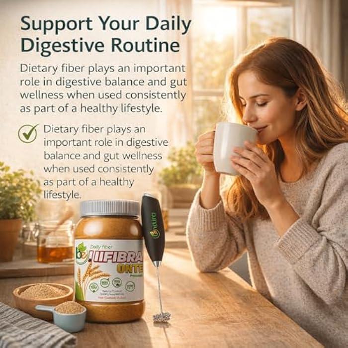 B-Experts BE Fibra–Premium Daily Fiber Supplement–10.5oz Drink Mix–Rich in Antioxidants & Vitamins A, B12,C & D, Supports Digestive Health & Detox,Plant-Based, Vegan, Non-GMO,Includes Drink Mixer by BexpertsUSA - Image 2