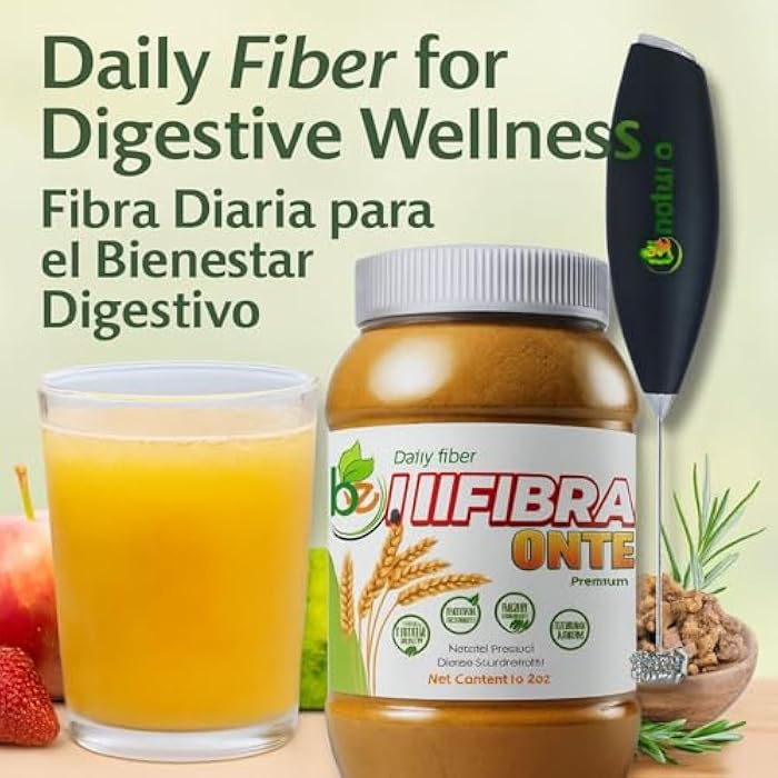 B-Experts BE Fibra–Premium Daily Fiber Supplement–10.5oz Drink Mix–Rich in Antioxidants & Vitamins A, B12,C & D, Supports Digestive Health & Detox,Plant-Based, Vegan, Non-GMO,Includes Drink Mixer by BexpertsUSA - Image 4