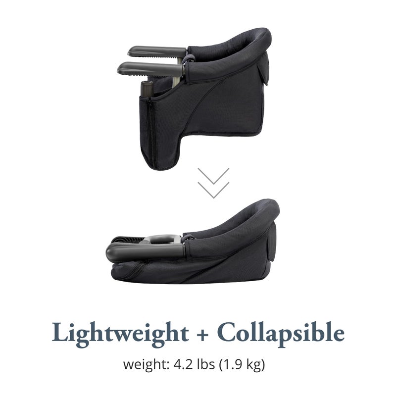 Inglesina Fast Table Chair, Black - High Chair for Babies & Toddlers 6-36 Months - Fits Tables 0.8'' to 3.5'' Thick - Collapsible, Portable Design - Includes Travel-Friendly Bag - BPA Free - Image 3