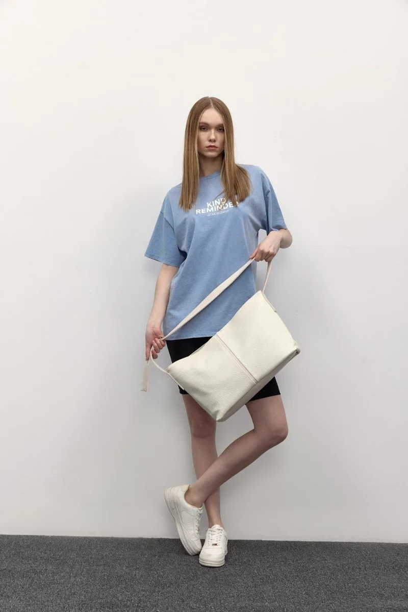 شولي باجس Faux Leather Shoulder Bag Agatha White