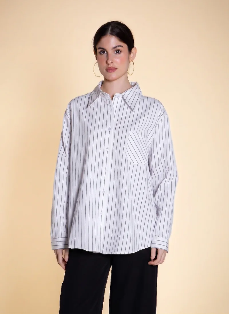 شايبس STRIPED COTTON SHIRT