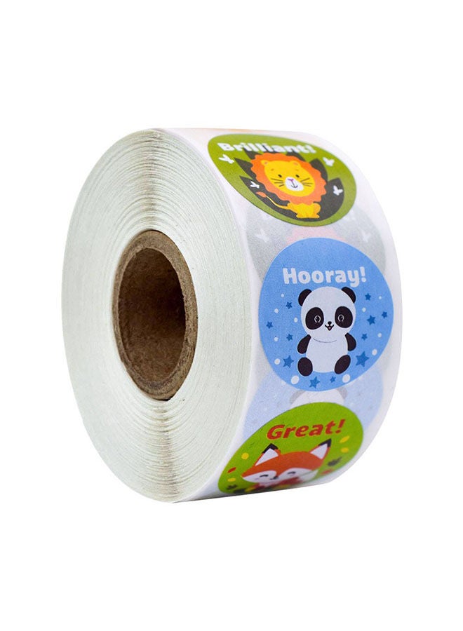 Wownect Adorable Animal Encouragement Stationary Stickers Round [1inch][1000 Pcs Labels] Labels For Envelope Seals Packing Seals cards Gift Boxes Shopping Bags Bouquets Cardboard Decoration - Image 2