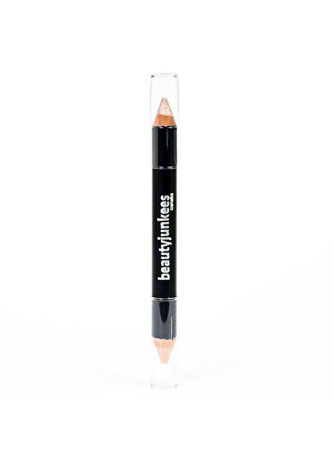 Beauty Junkees Eyebrow Highlighter Pencil Makeup - Creamy Matte Brow Concealer Pencil, Shimmer Eye Highlighter Corner Eye Brow Highlighter Stick, Eye Brightener, Gluten Paraben Cruelty Free, Cool Beige  - Image 5