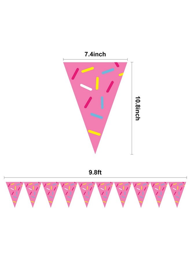 Excelloon Donut Party Decorations Donut Birthday Pennant Banner, 5 Packs Donut Grow Up Triangle Flag Party Supplies, Doughnut Birthday Themed Bunting Banner Sign Decor - Image 2