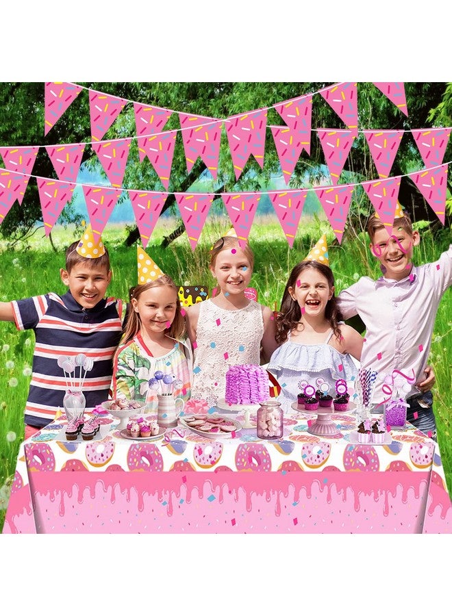 Excelloon Donut Party Decorations Donut Birthday Pennant Banner, 5 Packs Donut Grow Up Triangle Flag Party Supplies, Doughnut Birthday Themed Bunting Banner Sign Decor - Image 4