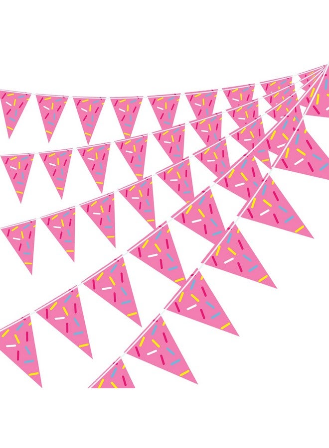 Excelloon Donut Party Decorations Donut Birthday Pennant Banner, 5 Packs Donut Grow Up Triangle Flag Party Supplies, Doughnut Birthday Themed Bunting Banner Sign Decor - Image 1