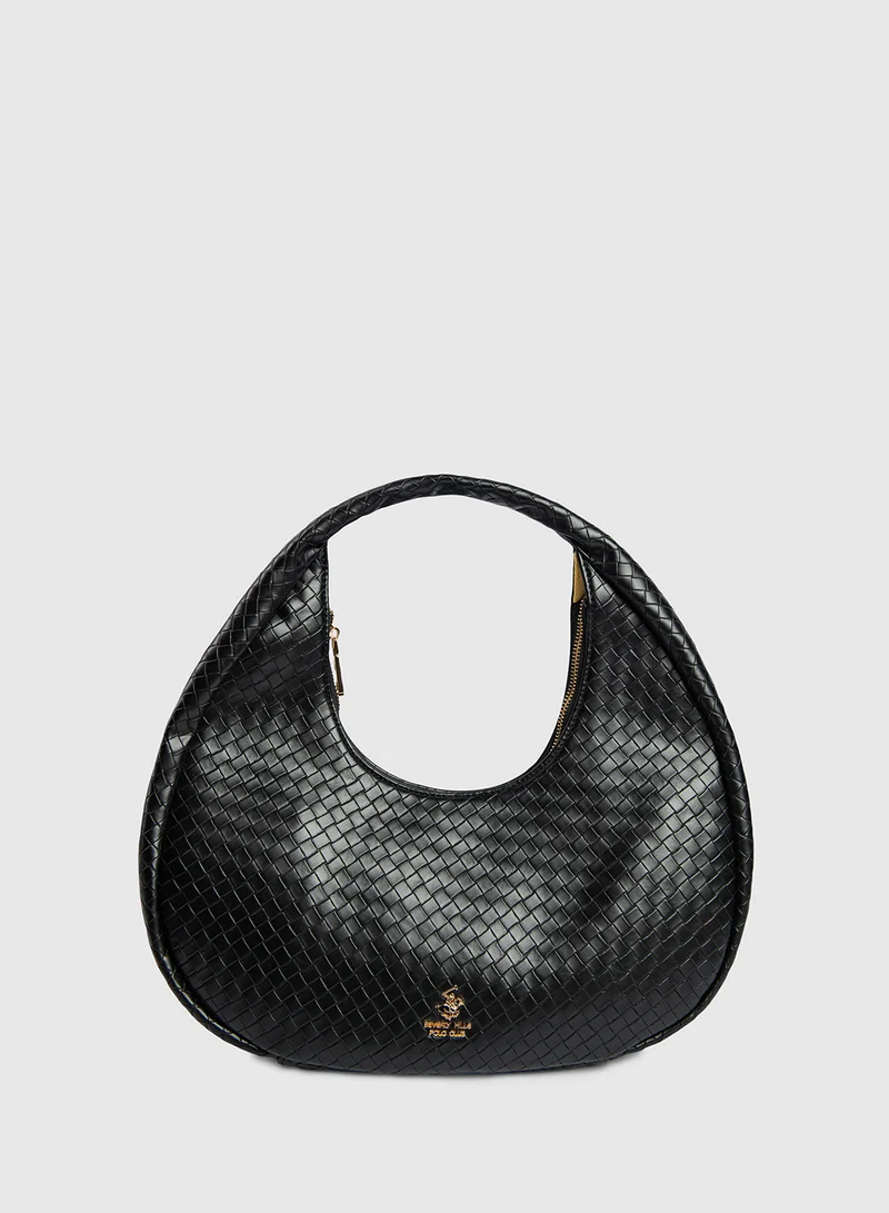 BEVERLY HILLS POLO CLUB Braided Zippered Hobo Bag