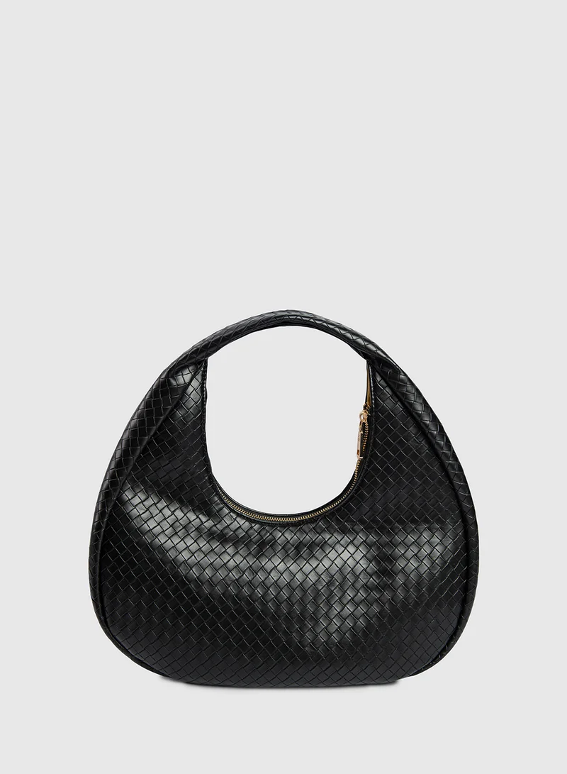BEVERLY HILLS POLO CLUB Braided Zippered Hobo Bag