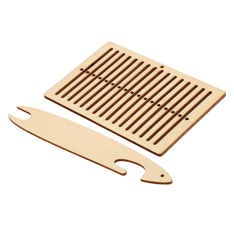 TOPINCN TOPINCN Wooden Weaving Kit, Belt Belt Weaving Loom Kit, Weaving Shuttle Weaving Weaving Tools Arts Crafts, Easy to Make Tapestry on The Table, Floor or Knee - Image 1