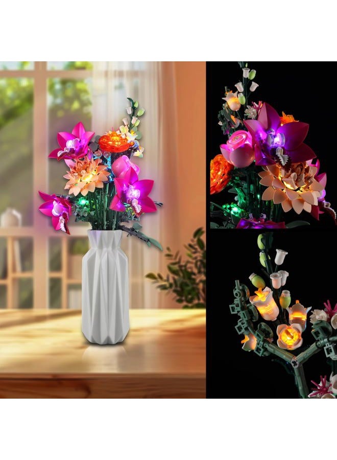 Vaodest LED Light for Lego 10342 Pastel Bouquet Set,Design and Configuration Compatible with Lego 10342 Model(LED Light Only, Not Building Block Kit) - Image 4