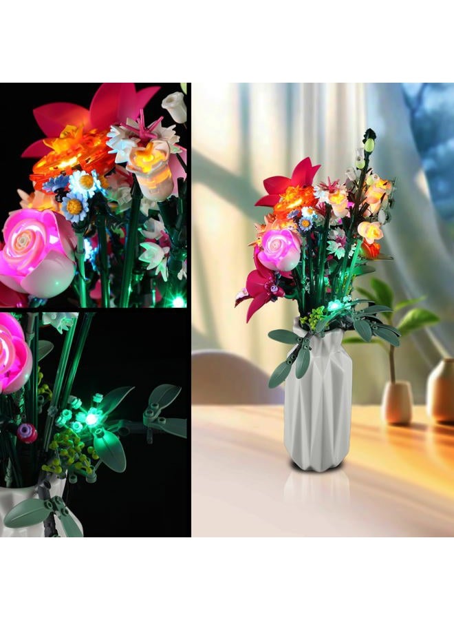 Vaodest LED Light for Lego 10342 Pastel Bouquet Set,Design and Configuration Compatible with Lego 10342 Model(LED Light Only, Not Building Block Kit) - Image 5