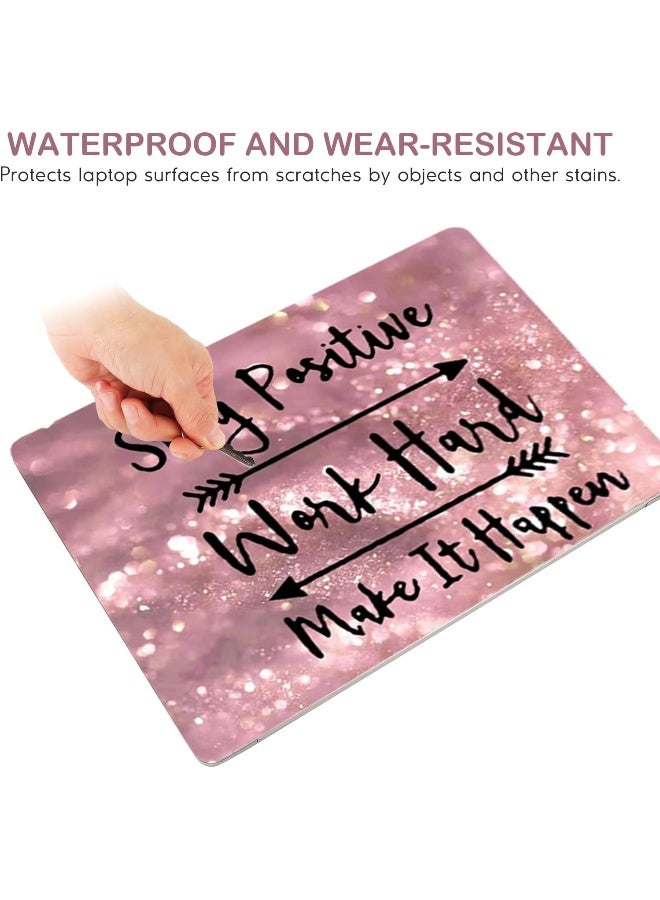 Home Trove Dinky Laptop Skin Sticker Decal, 16" 16.5Â€ 17Â€ 17.3 Inch Laptop Universal Reusable Vinyl Skin Stickers Art Cover Decal Notebook Pc Personalized Protector (Pink Inspirational Quote)  - Image 4