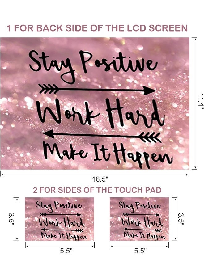 Home Trove Dinky Laptop Skin Sticker Decal, 16" 16.5Â€ 17Â€ 17.3 Inch Laptop Universal Reusable Vinyl Skin Stickers Art Cover Decal Notebook Pc Personalized Protector (Pink Inspirational Quote)  - Image 2