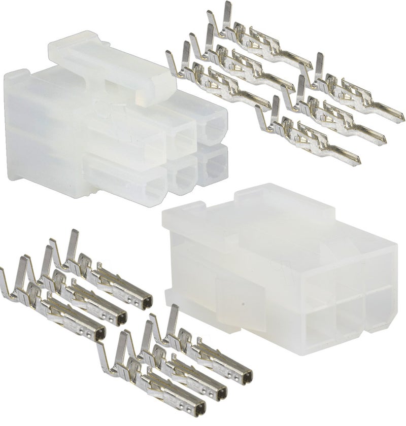 Molex 6 Circuit Wire Connector - 5 Complete Conn. w/Pins Mini-Fit Jr ™ - Image 1