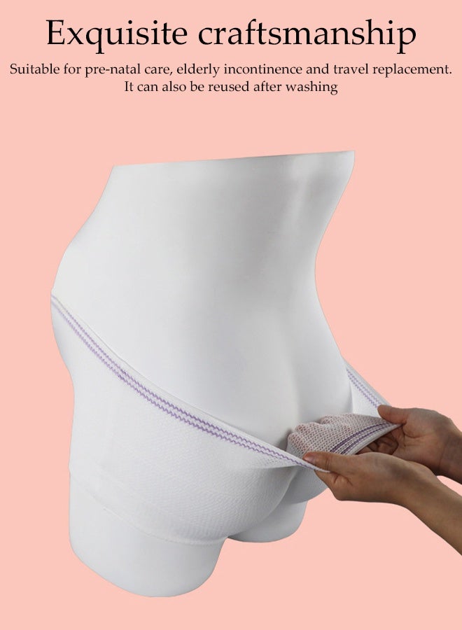 DUNISO 12 Pcs Women's Disposable Underwear，Disposable High Waist Postpartum High-elastic Underwear，Breathable Mesh Panties C Section，Soft, Breathable, Stretchy，Suitable for Women After Surgery，Pregnant Women, Postpartum Women, Incontinent Elderly and Patients，XL - Image 4