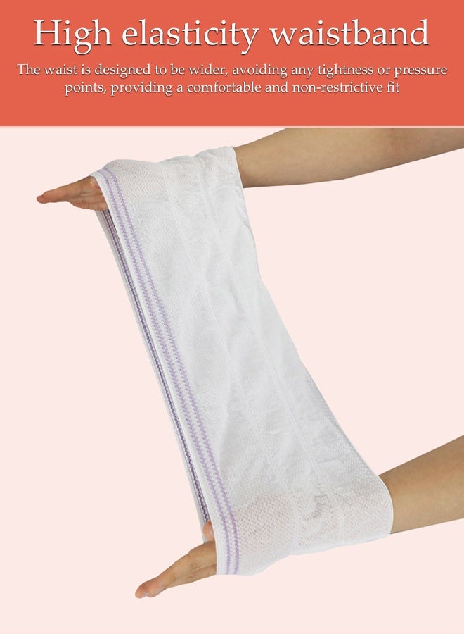 DUNISO 12 Pcs Women's Disposable Underwear，Disposable High Waist Postpartum High-elastic Underwear，Breathable Mesh Panties C Section，Soft, Breathable, Stretchy，Suitable for Women After Surgery，Pregnant Women, Postpartum Women, Incontinent Elderly and Patients，XL - Image 3
