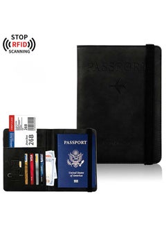 VIUAUAX 1pc RFID Passport Holder Thin Passport Wallet  Leather Surface Multi Functional Wallet Travel Passport Holder Anti-Theft Travel Passport Holder PU Document Bag Anti-Degaussing Rfid Passport Cover  - Image 1