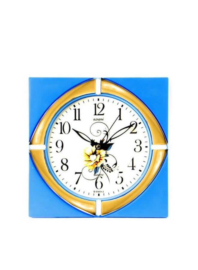Sonera Wall Clock -5141-Analog -Quartz - Light Blue Color - Image 1